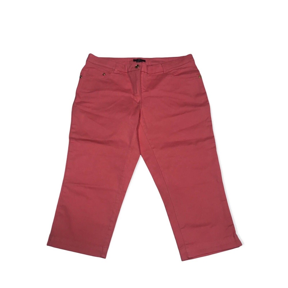 H&M Capri Pants Womens Regular Size 12 Taper Cropped Pink Coral
